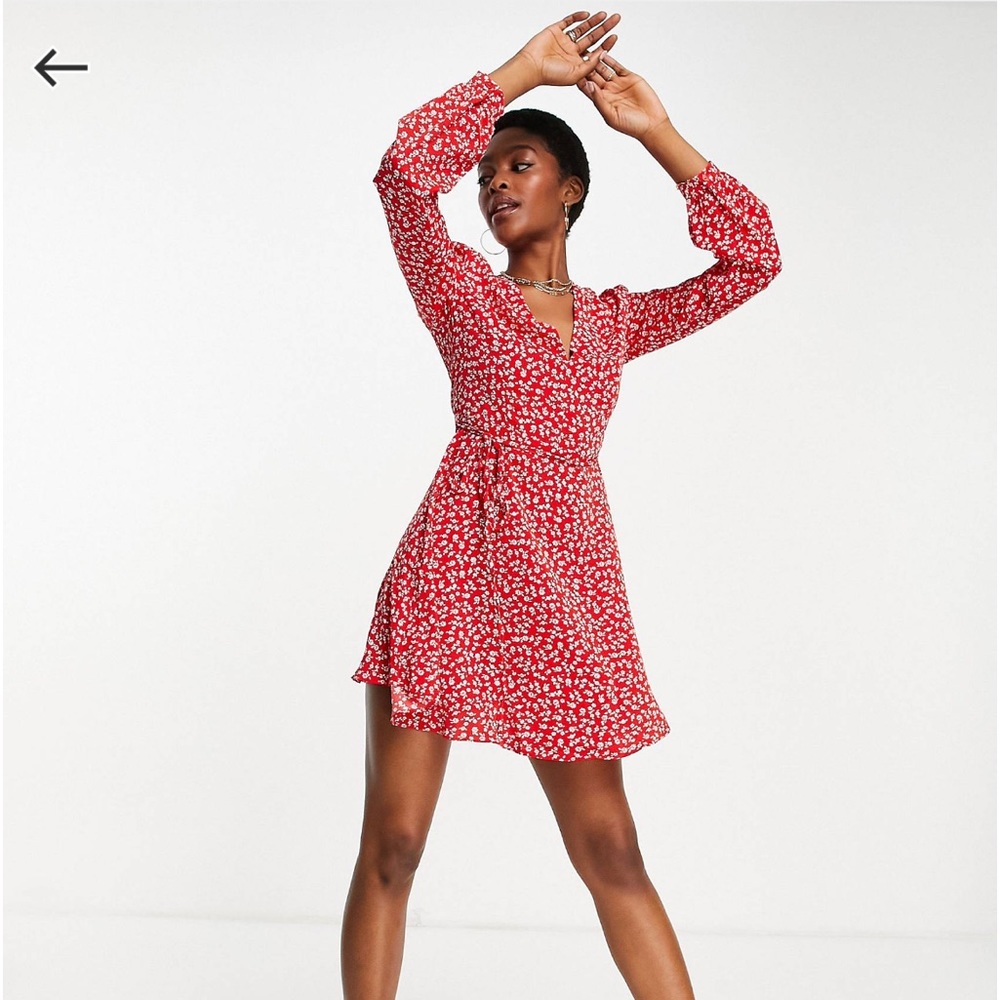 Glamorous Tie waist swing dress - Picture 2 of 4